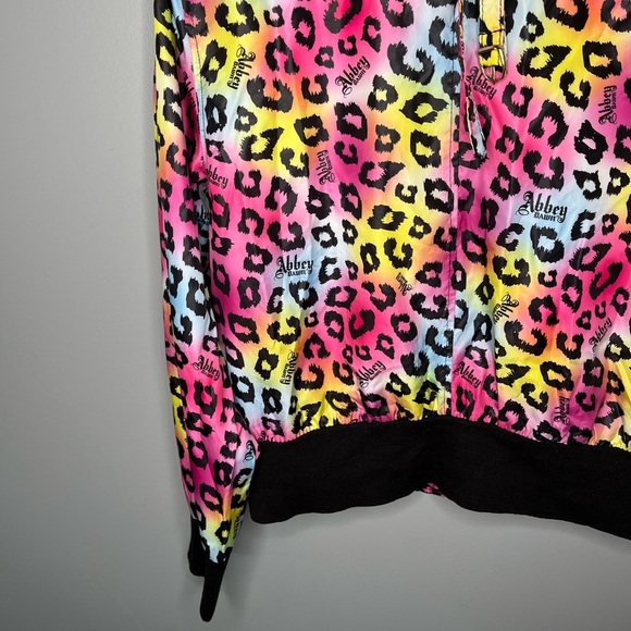 Abbey Dawn x Avril Lavigne Rainbow Leopard Full Zip Bomber x 2000s Scene Y2K - Picture 8 of 11